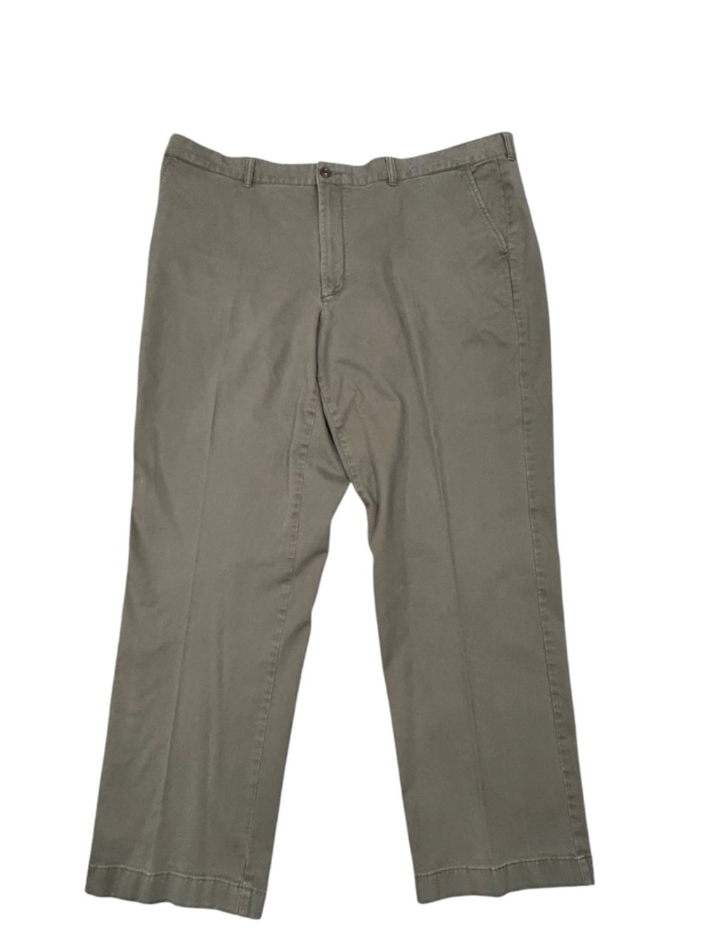 L. L. Bean Men's Classic Fit Green Casual Pants  44/32 Cotton Spandex Stretch